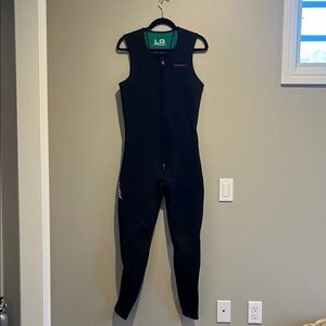 LG Men’s Black Full-Length Neoprene Swim Wetsuit - Front Zip